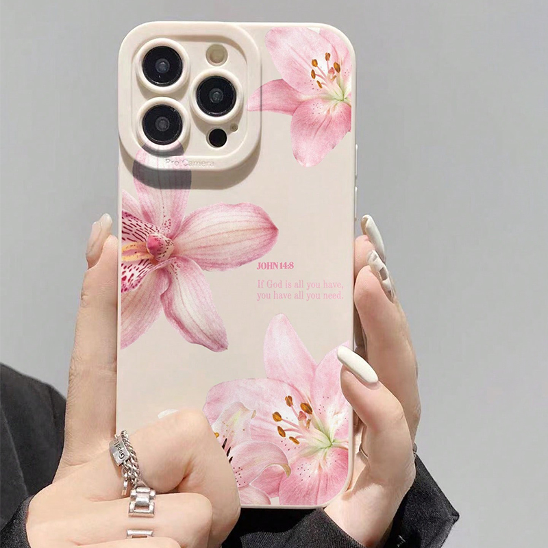 Phone Cases Xr Iphone - Blue Floral Painted Silicone INS Phone