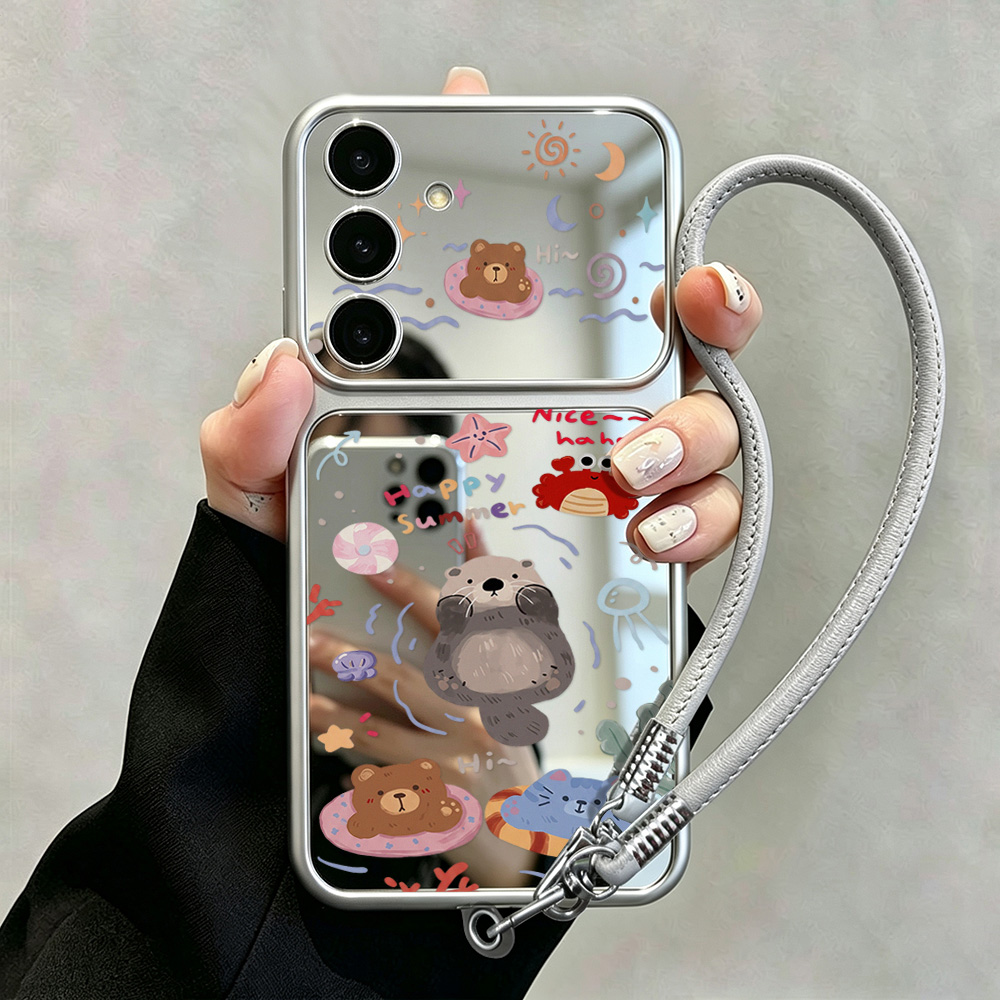 Cartoon Bear Mirror Case with  - Phone Cases Galaxy A16 5G recension och pris