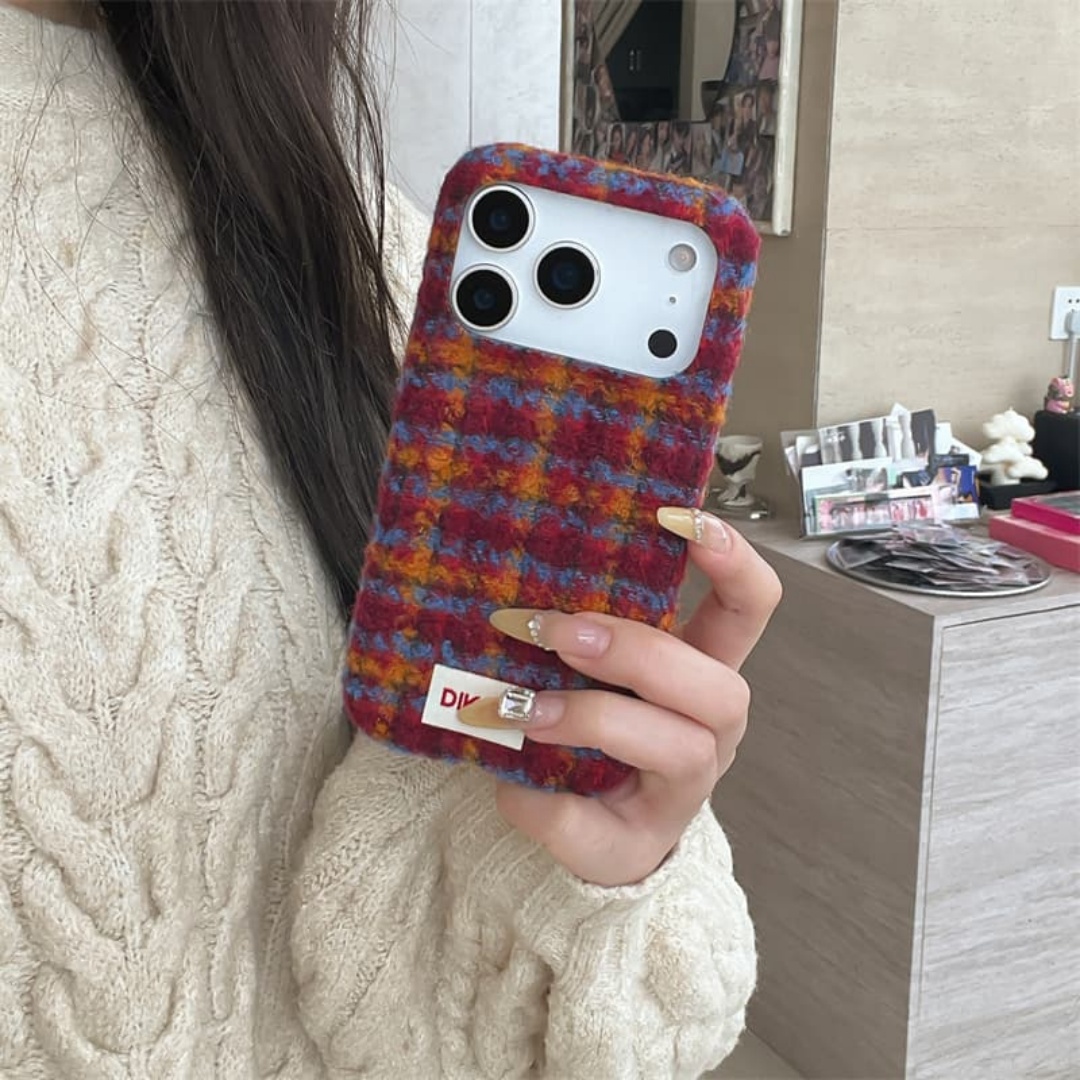 Winter Warm Plaid Fuzzy Phone  - Phone Cases Iphone 13 recension och pris