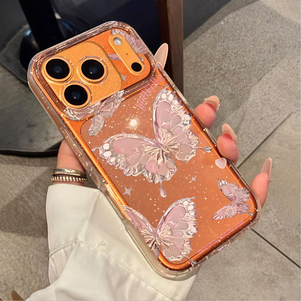Pink Butterfly Clear Glitter P - Phone Cases Xr Iphone recension och pris