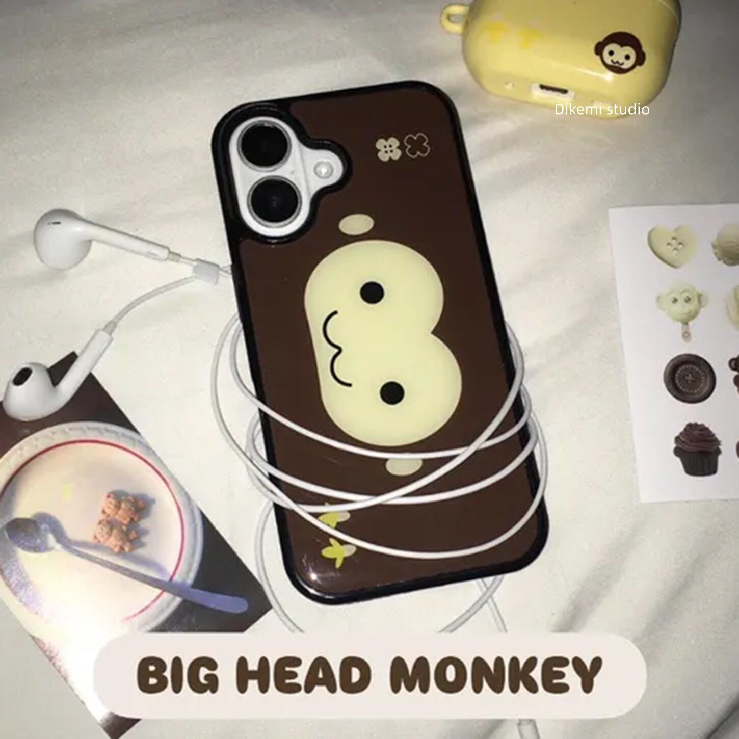 Big Head Monkey Brown Korea IN - Phone Cases Iphone 13 recension och pris